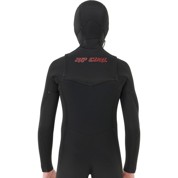 2026 Rip Curl Junior Dawn Patrol 5/4mm Hooded Chest Zip Wetsuit 144BFS - Black